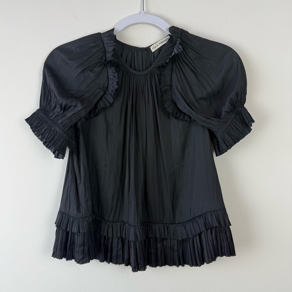 Ulla Johnson Tops - Ulla Johnson Black Short Sleeve Blouse Top